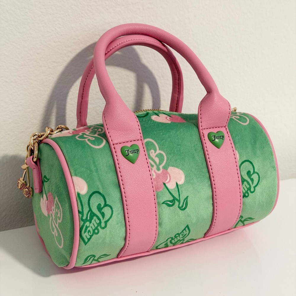 Juicy Couture UK Retro Cherry Green Round Barrel Bag